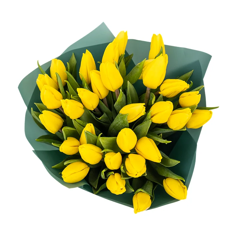 Букет из 31 желтого тюльпана (01937)