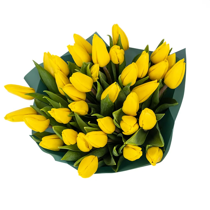 Букет из 35 желтых тюльпанов (01935)