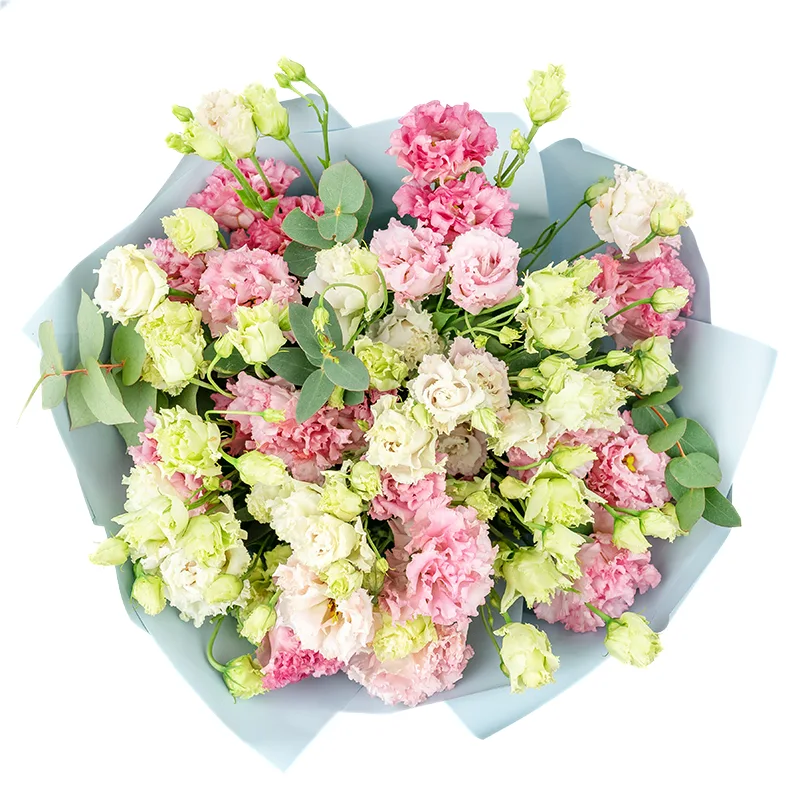 Букет из 15 розовых махровых эустом Алиса (01299)