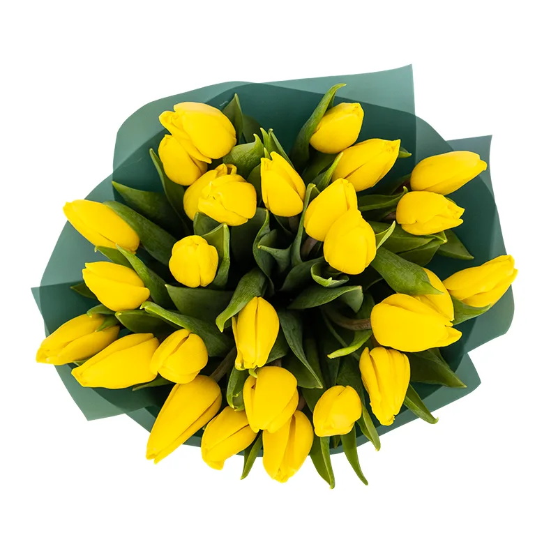 Букет из 27 желтых тюльпанов (01939)