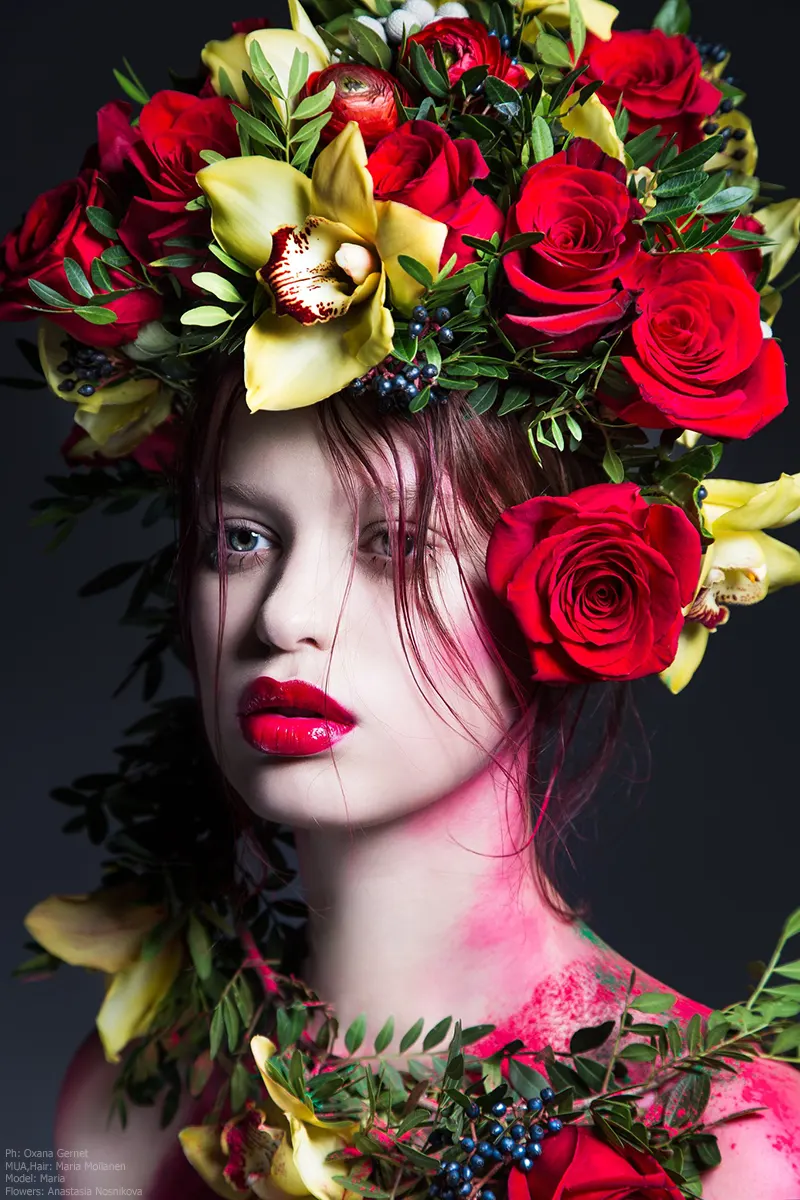 Девушка в цветах