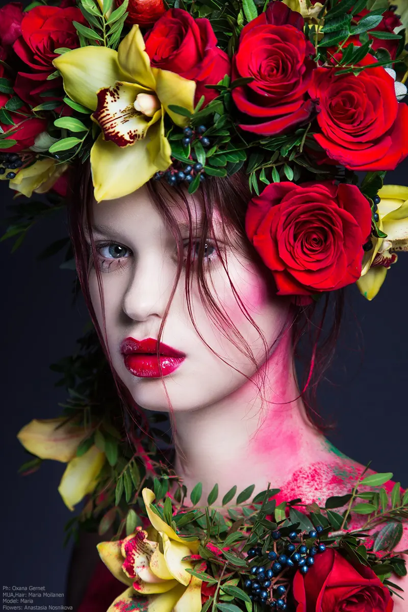 Девушка в цветах