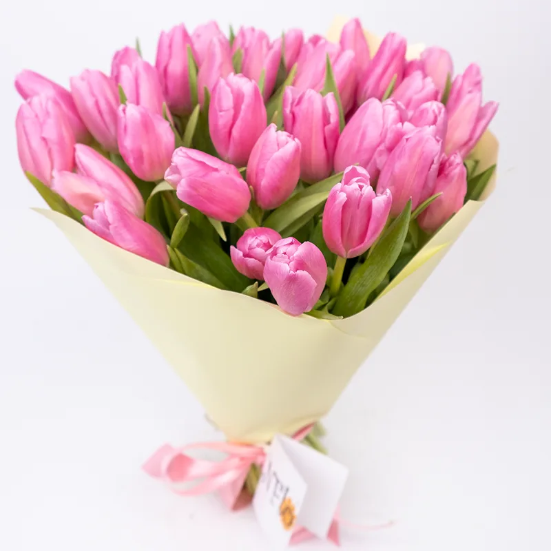 Букет из 45 розовых тюльпанов (01946)