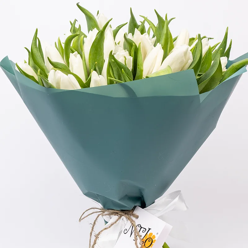 Букет из 45 белых тюльпанов (01898)