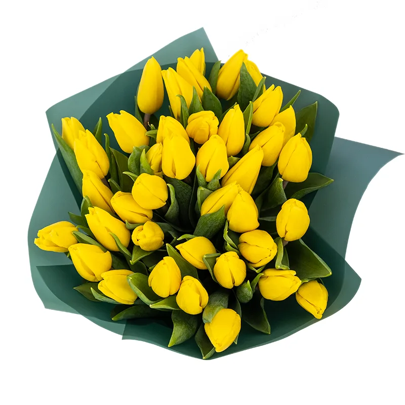 Букет из 39 желтых тюльпанов (01933)