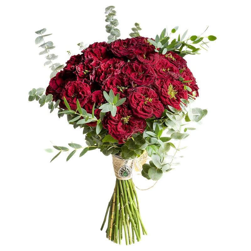 Букет из 29 бордовых роз Иванхое (00615)