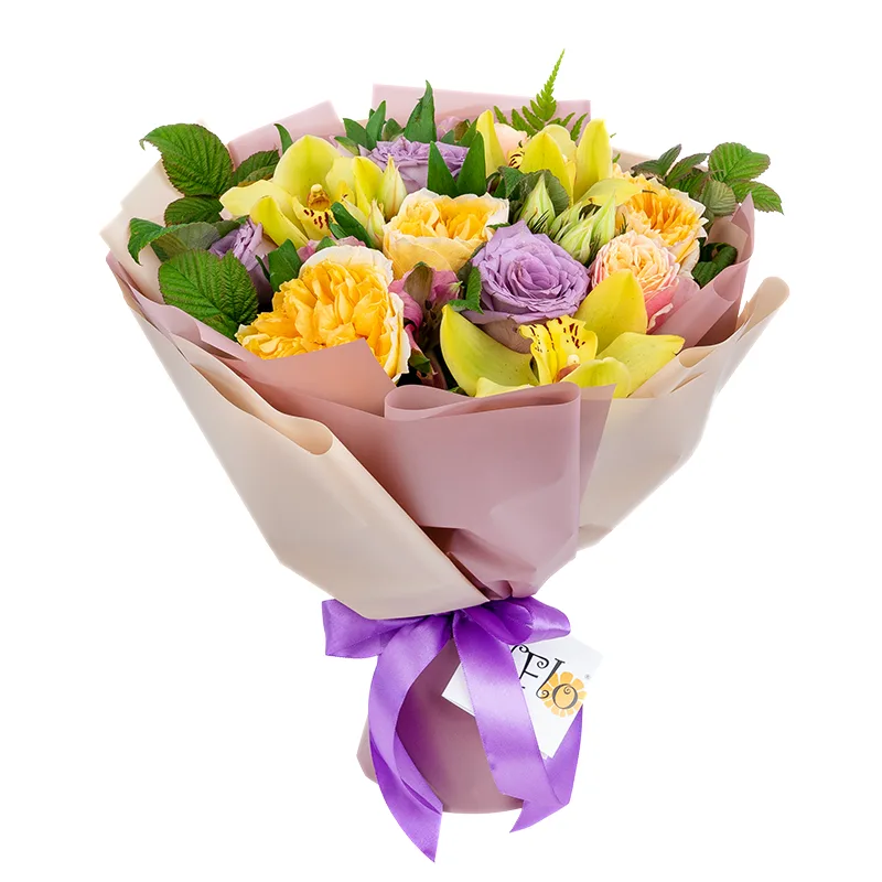 Букет из роз, орхидей и альстромерий (01722)