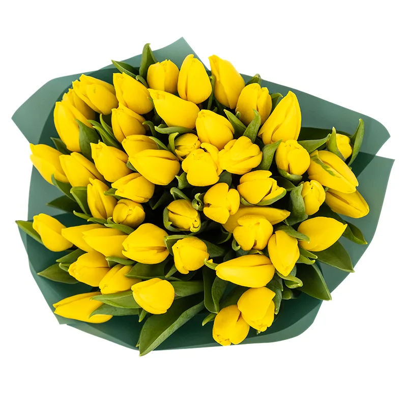 Букет из 47 желтых тюльпанов (01929)