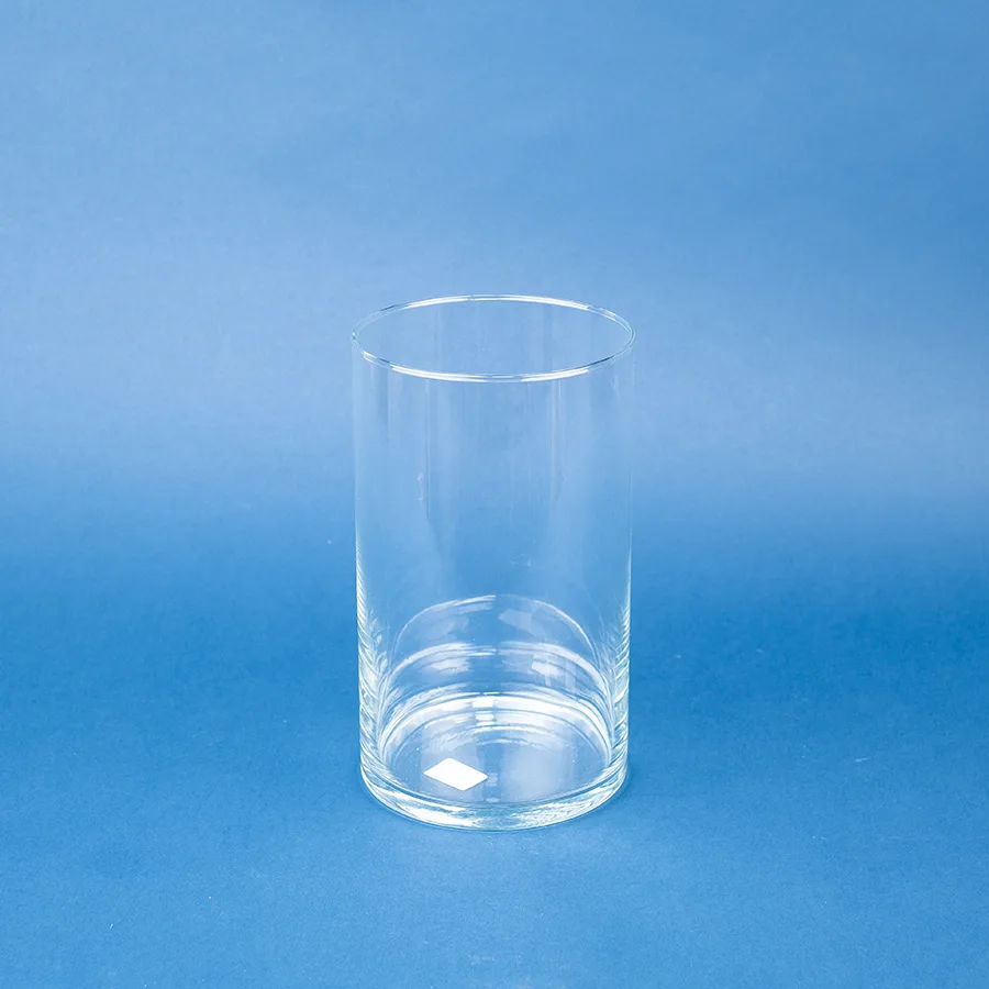 Ваза цилиндр стеклянная прозрачная Ø14,6x25 см (00630)