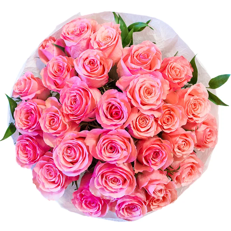 Букет из 29 розовых роз Свит Юнику в стиле Вечерний Ургант (00352)