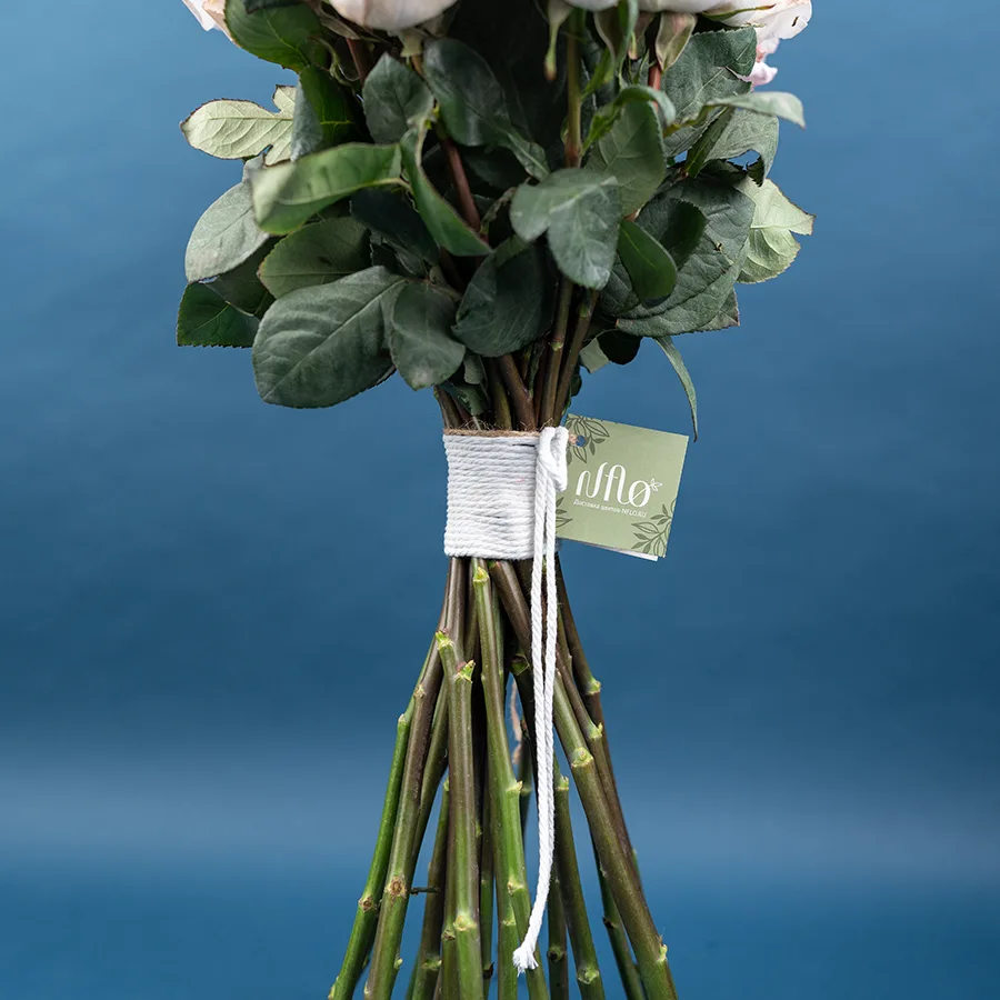 Букет из 21 садовой пыльно-сиреневой розы Паудер Пуф (03830)