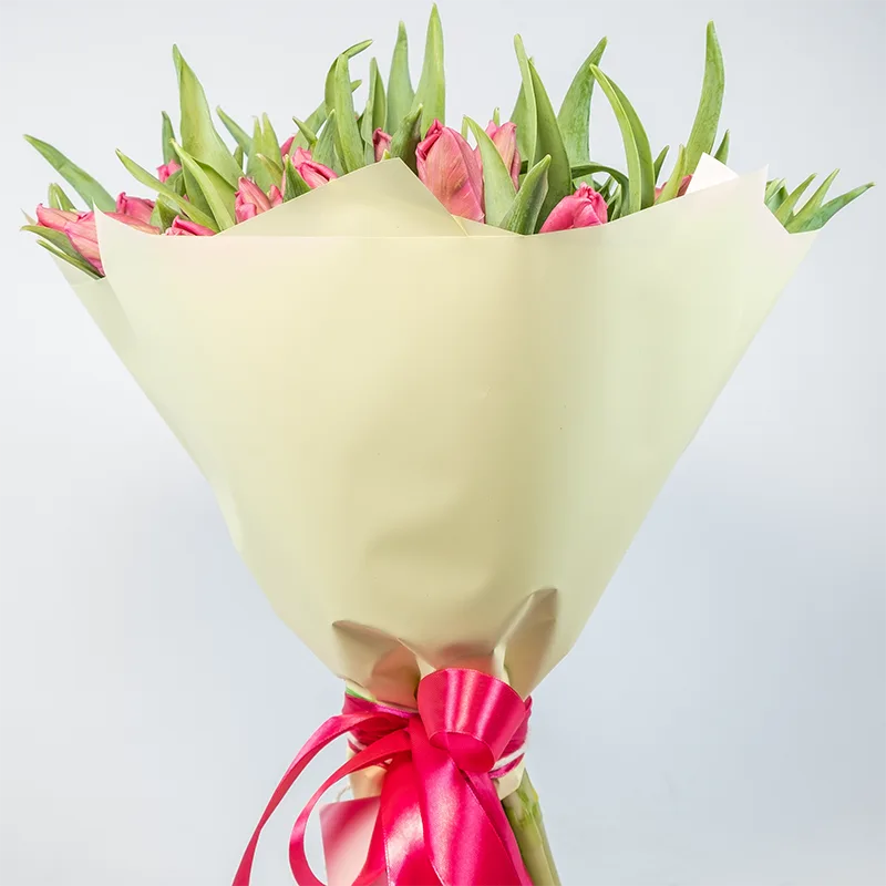 Букет из 35 розовых попугайных тюльпанов Марвел Пэррот (02061)