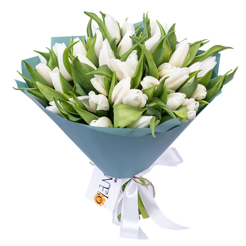 Букет из 39 белых тюльпанов (01901)