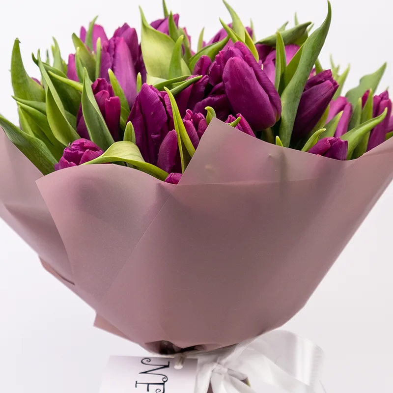 Букет из 49 фиолетовых тюльпанов (01912)
