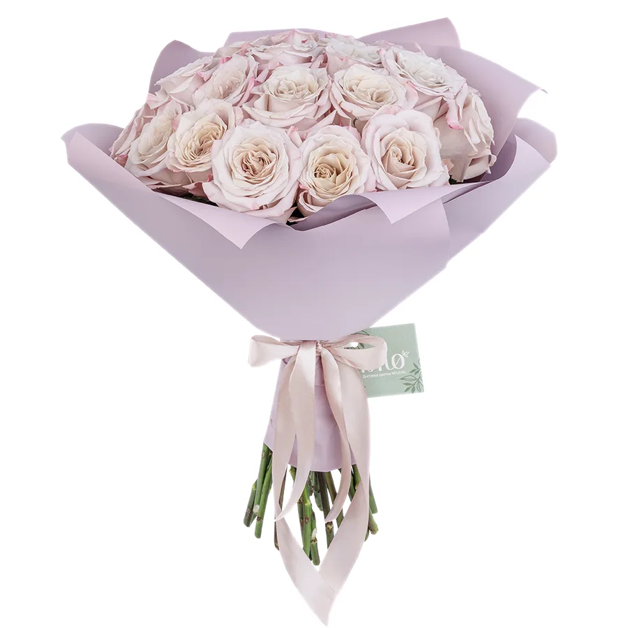 Букет из 23 серебристо-лавандовых садовых роз Мента (02560)