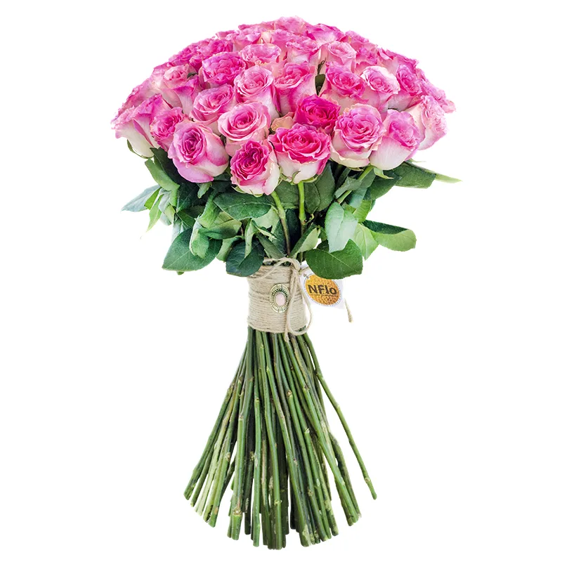 Букет из 65 розовых роз (00421)