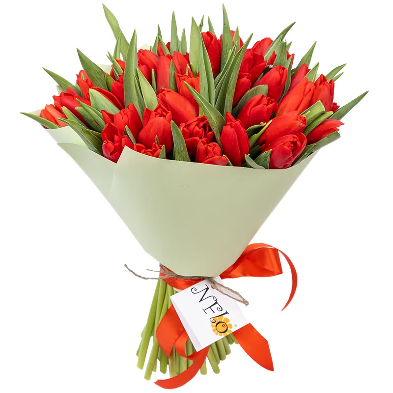 Букет из 45 красных тюльпанов (01882)