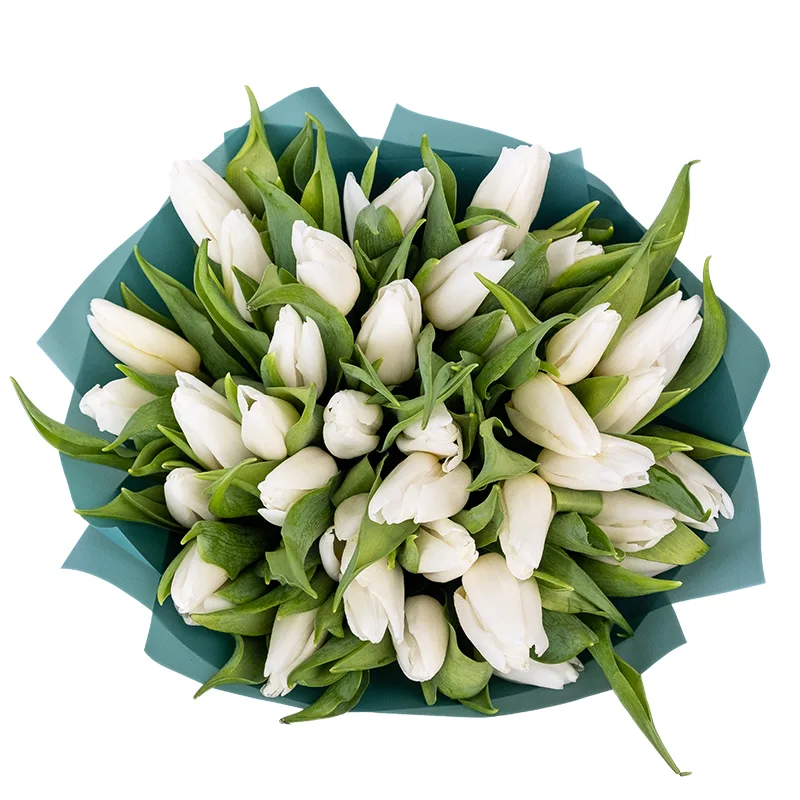 Букет из 37 белых тюльпанов (01902)