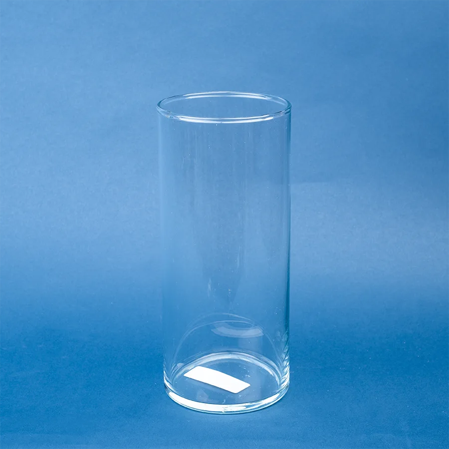 Ваза цилиндр стеклянная прозрачная Ø10,5x23 см (00586)