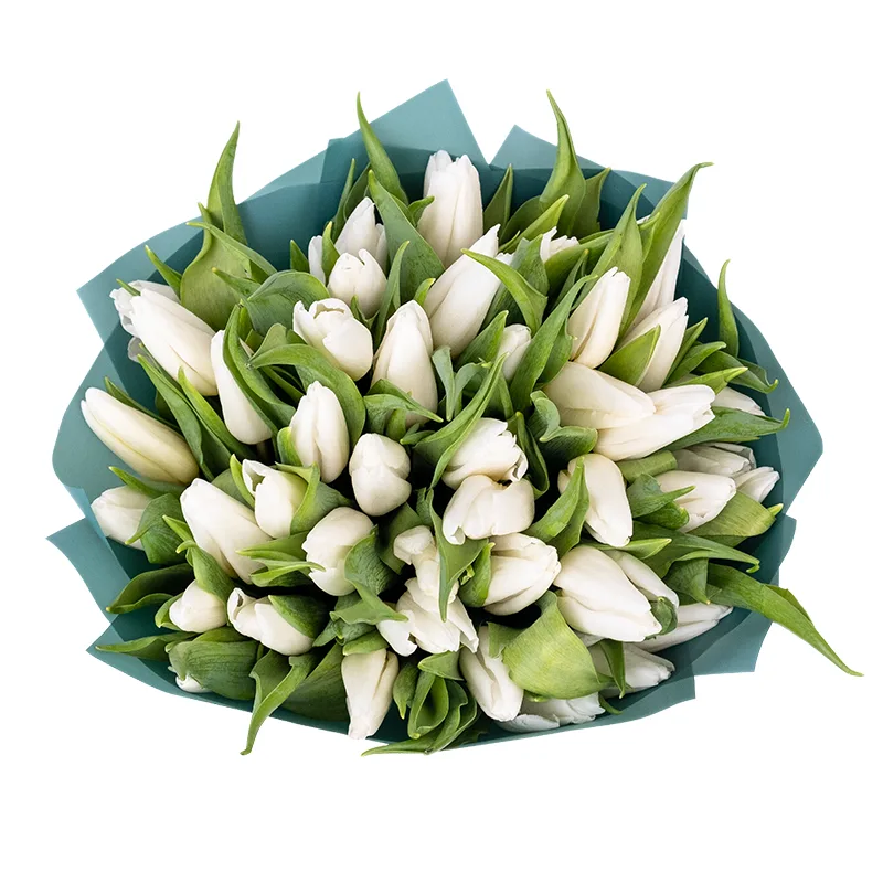 Букет из 43 белых тюльпанов (01899)