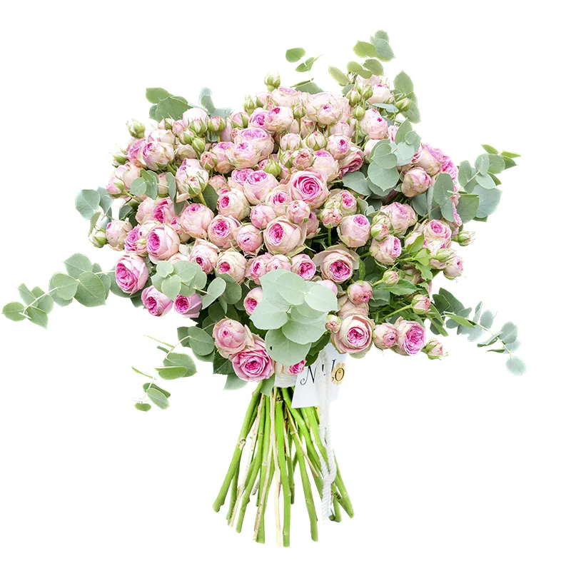 Букет из 21 розовой кустовой розы Супер Сенсейшн (01057)