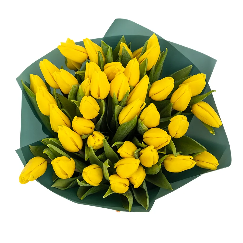 Букет из 41 желтого тюльпана (01932)