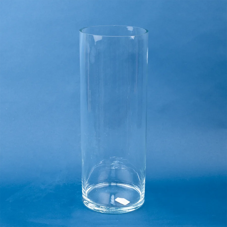 Ваза цилиндр стеклянная прозрачная Ø14,6x39 см (00602)