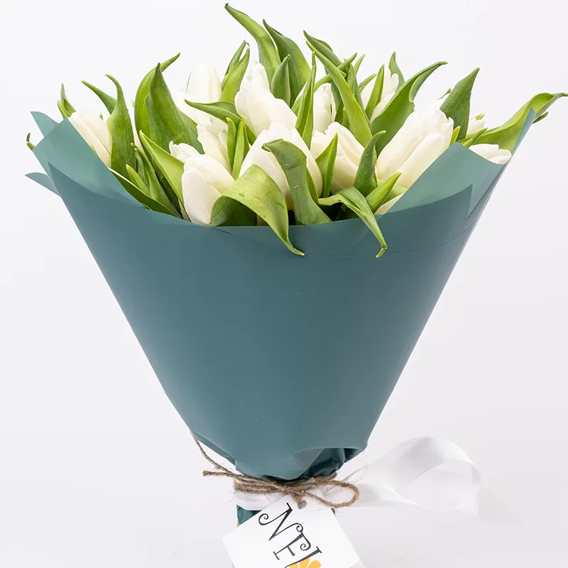 Букет из 31 белого тюльпана (01905)