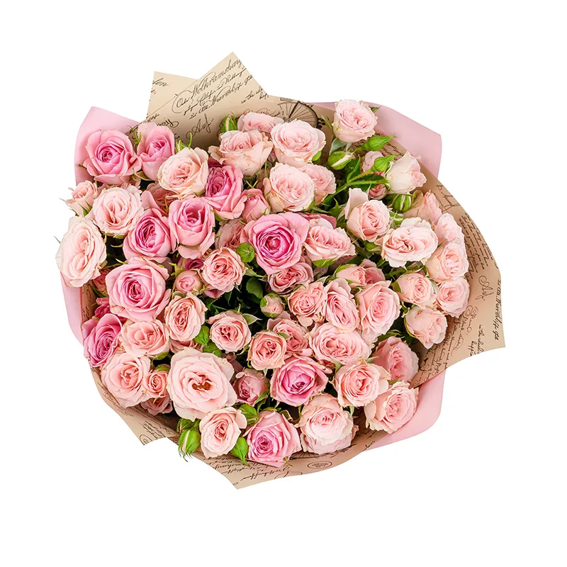 Букет из 11 розовых кустовых роз (01517)