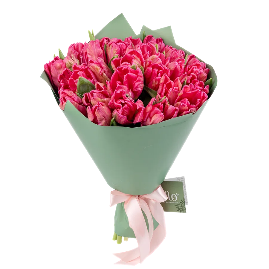 Букет из 25 розовых попугайных тюльпанов Марвел Пэррот (02066)