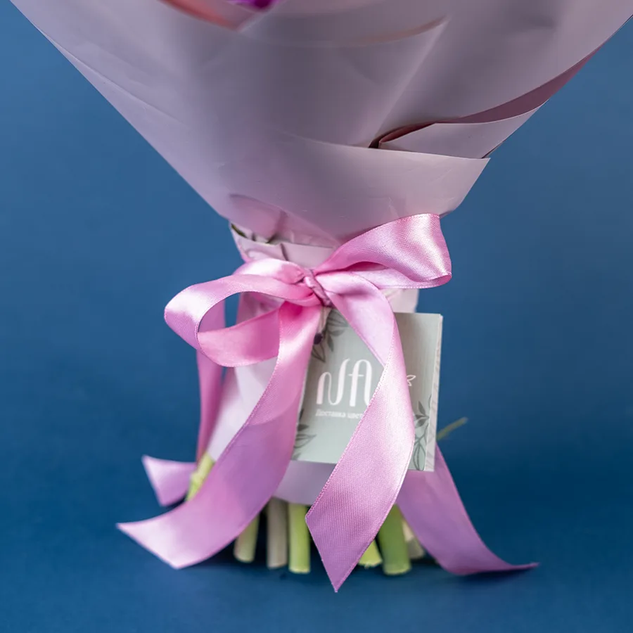 Букет из 35 фиолетовых пионовидных тюльпанов Пурпл Пеони (02317)