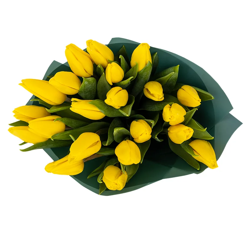Букет из 21 желтого тюльпана (01942)