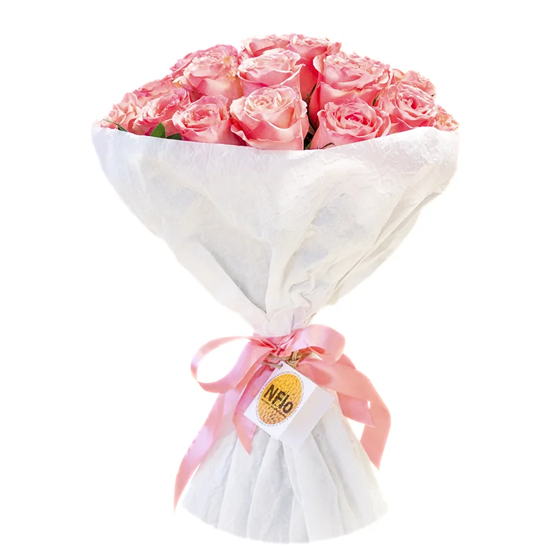 Букет из розовых роз в стиле Вечерний Ургант (00352)