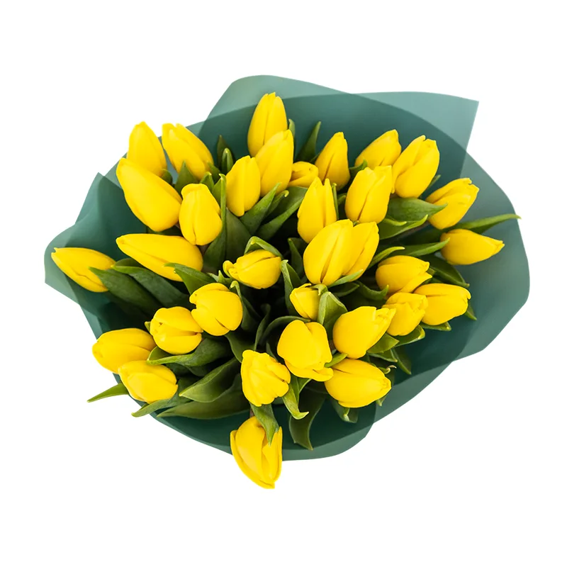 Букет из 33 желтых тюльпанов (01936)
