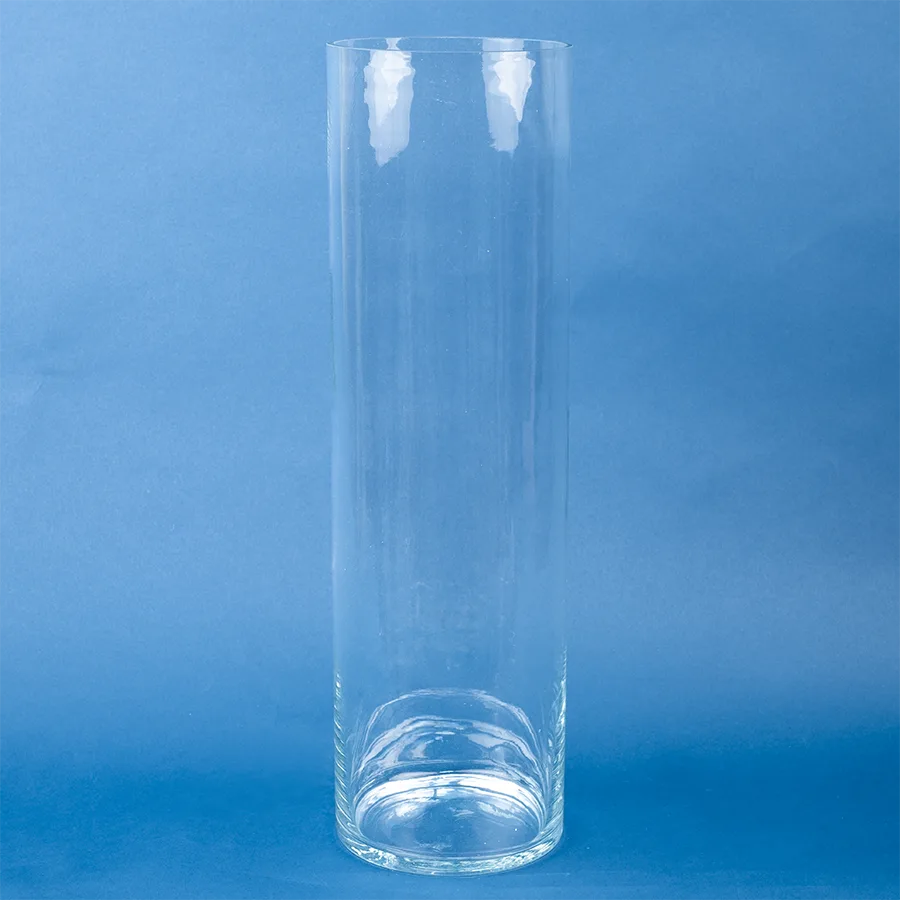 Ваза цилиндр стеклянная прозрачная Ø14,6x50 см (00609)