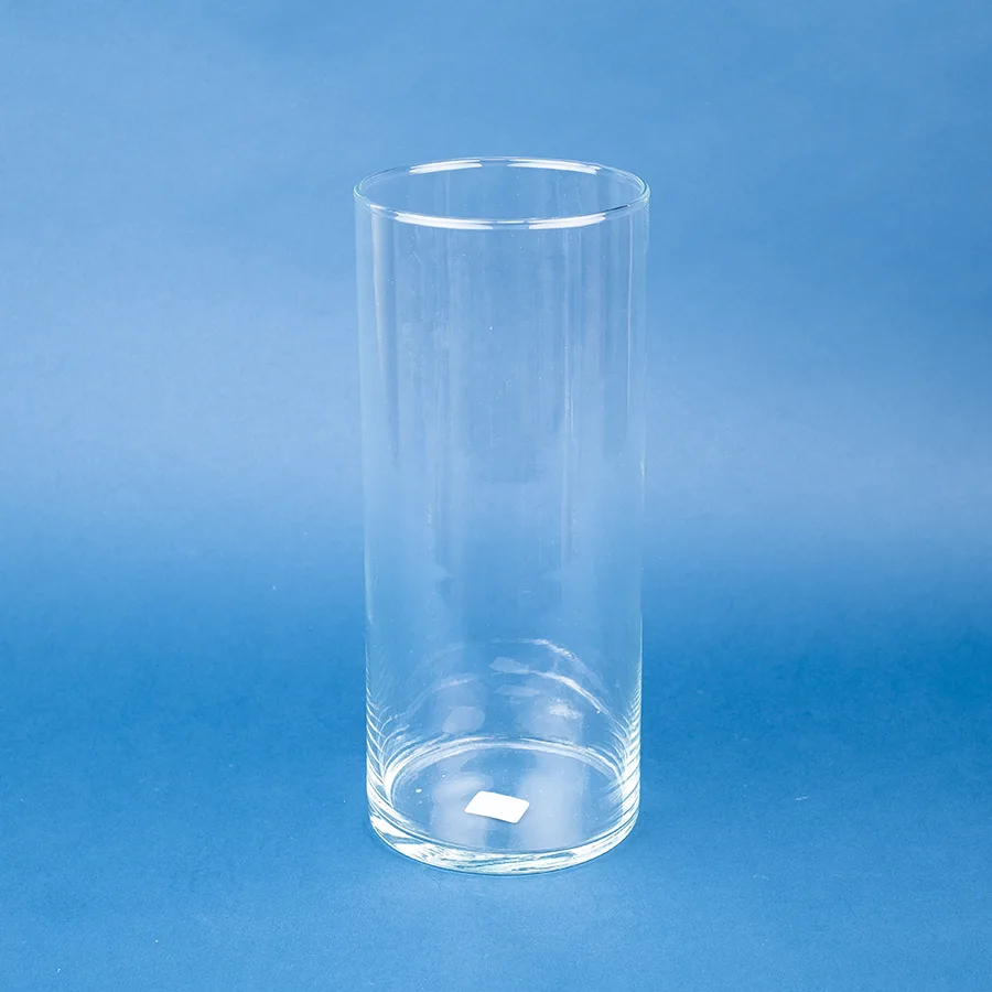 Ваза цилиндр стеклянная прозрачная Ø14,6x35 см (00632)