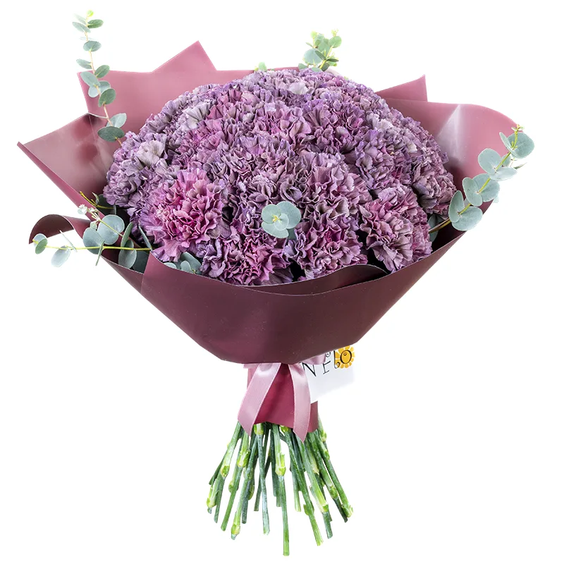Букет из 33 фиолетовых гвоздик (диантус) (01107)