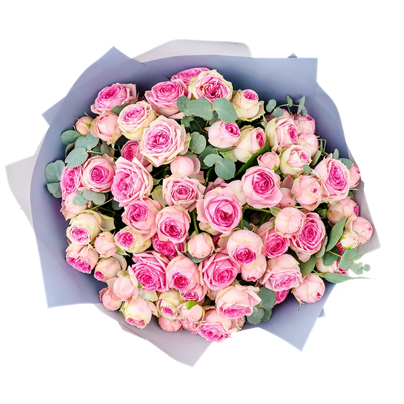 Букет из 11 розовых кустовых роз Супер Сенсейшн (01348)