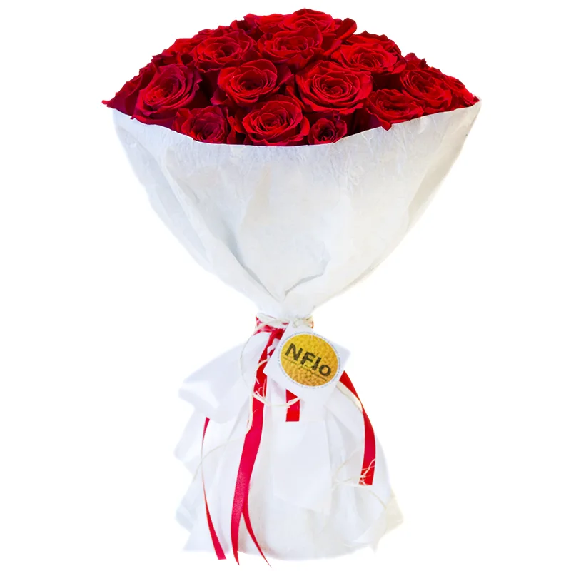 Букет из 29 красных роз в стиле Вечерний Ургант (00350)