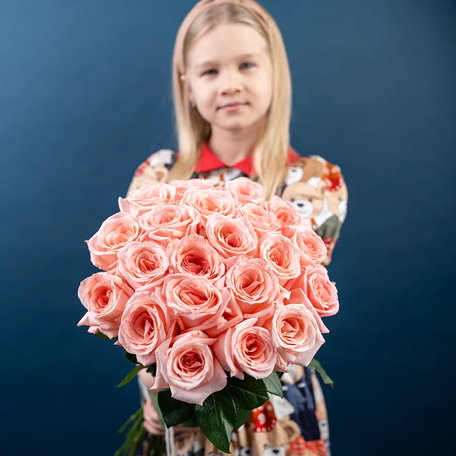 Букет из 21 светло-розовой розы Энгейджмент (03848)