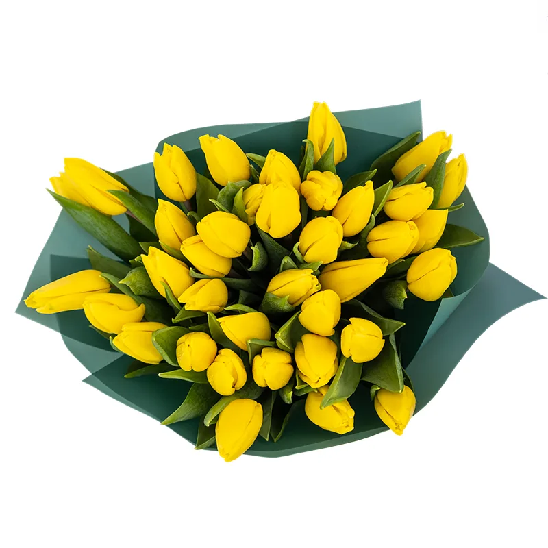 Букет из 37 желтых тюльпанов (01934)