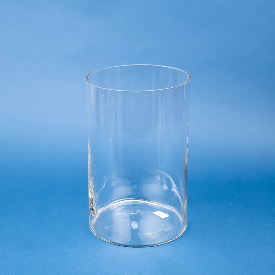 Ваза цилиндр стеклянная прозрачная Ø20x30 см (00628)