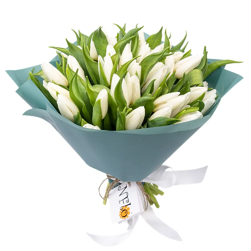 Букет из 47 белых тюльпанов (01897)