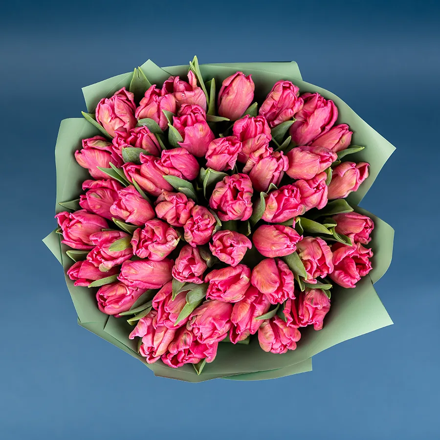 Букет из 45 розовых попугайных тюльпанов Марвел Пэррот (02056)