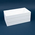 Деревянный ящик белый 25х14х11 см