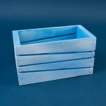 Деревянный ящик голубой 22х12х12 см